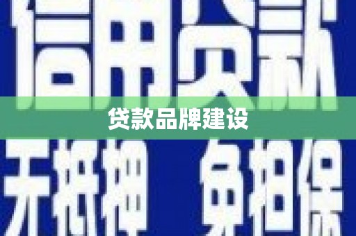阳信贷款品牌建设
