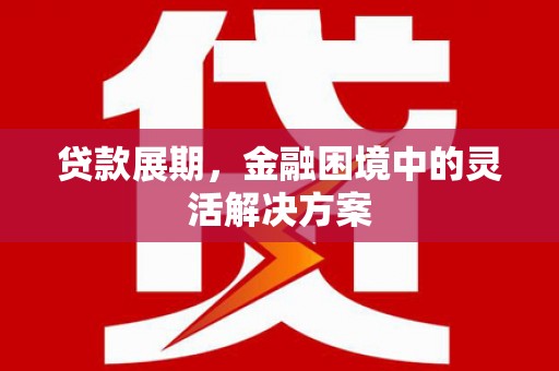 阳信贷款展期，金融困境中的灵活解决方案