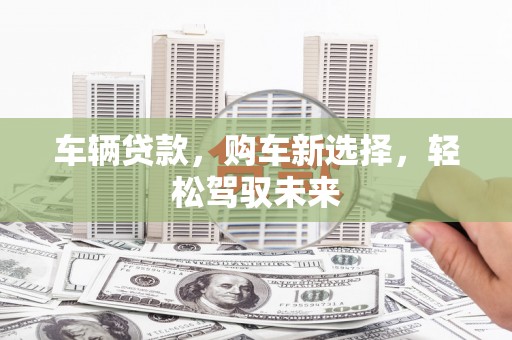阳信车辆贷款，购车新选择，轻松驾驭未来