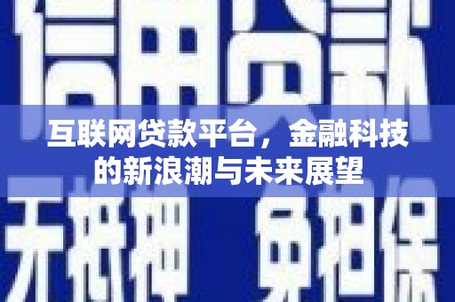 阳信互联网贷款平台，金融科技的新浪潮与未来展望