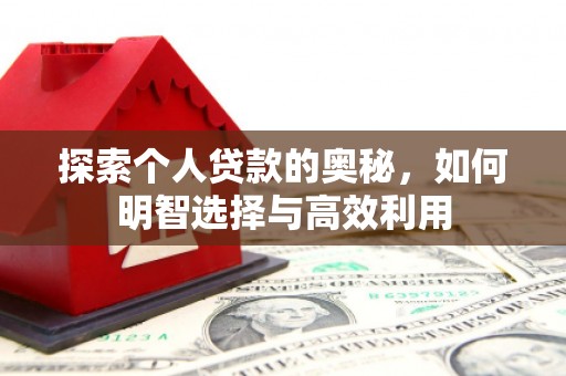 阳信探索个人贷款的奥秘，如何明智选择与高效利用