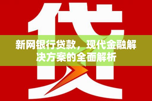 阳信新网银行贷款，现代金融解决方案的全面解析