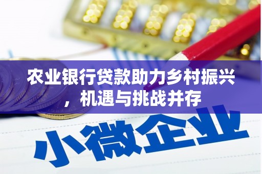 阳信农业银行贷款助力乡村振兴，机遇与挑战并存