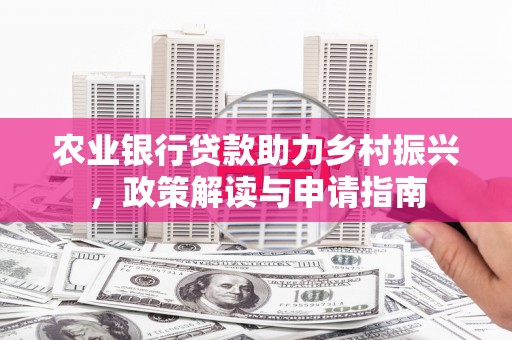 阳信农业银行贷款助力乡村振兴，政策解读与申请指南
