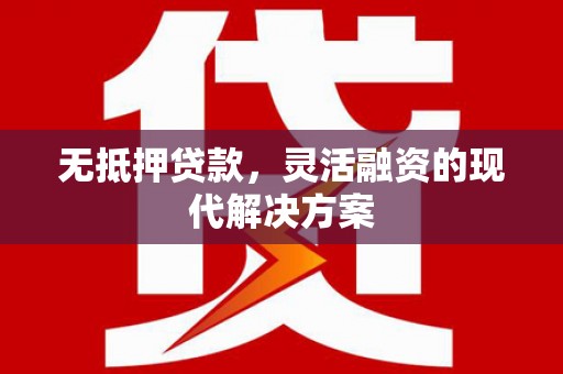 阳信无抵押贷款，灵活融资的现代解决方案