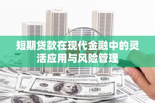 阳信短期贷款在现代金融中的灵活应用与风险管理