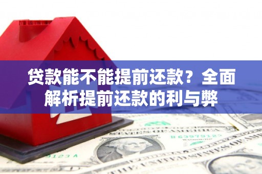 阳信贷款能不能提前还款？全面解析提前还款的利与弊