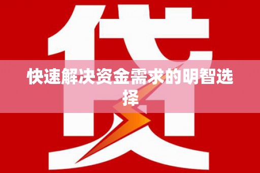阳信快速解决资金需求的明智选择
