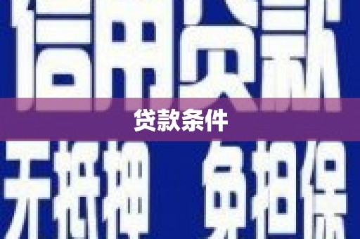 阳信贷款条件